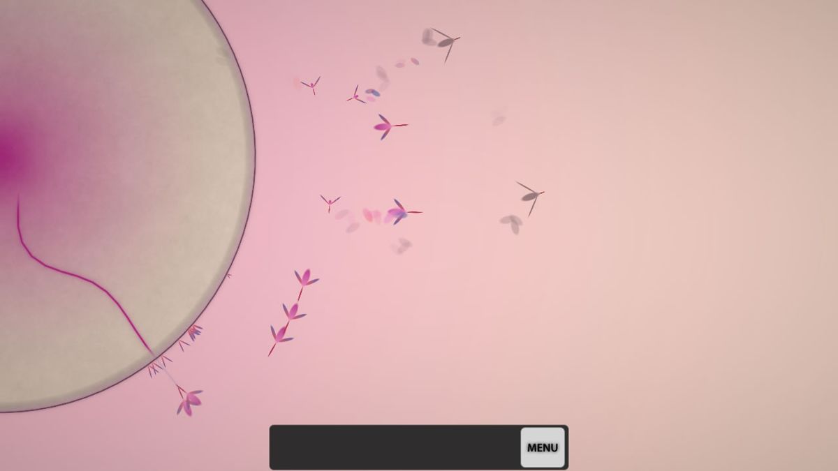 Eufloria (Windows) screenshot: A fight with the greys
