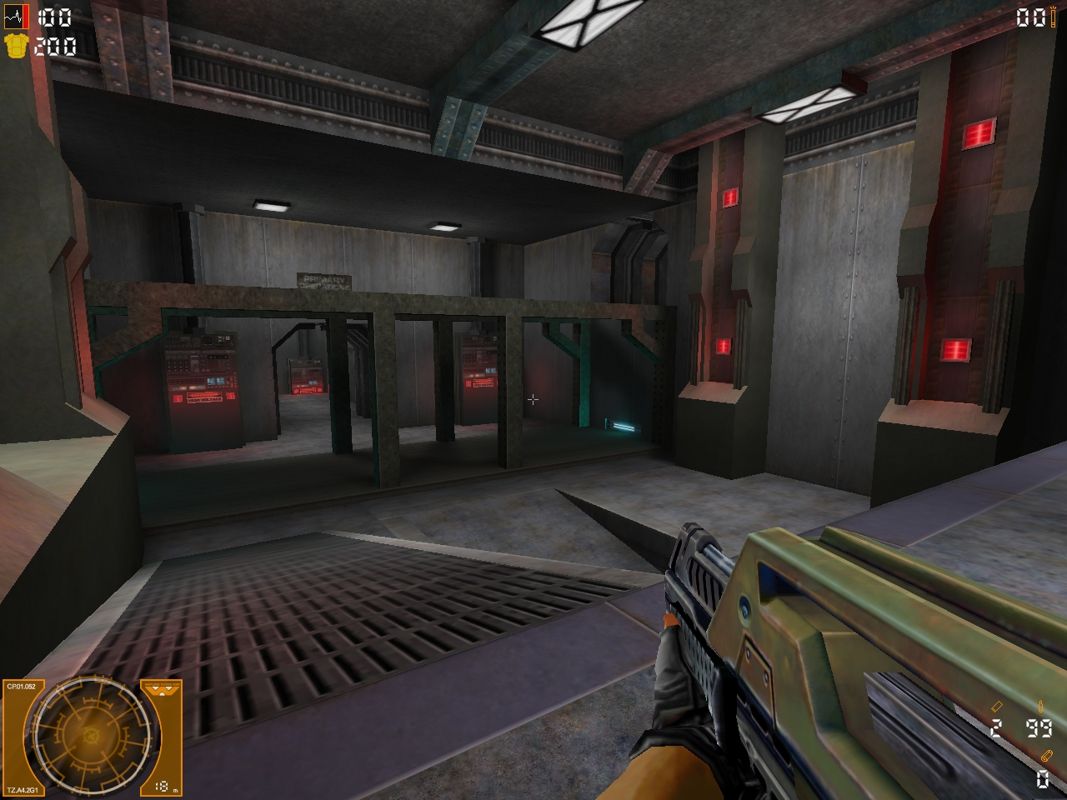Aliens Versus Predator 2: Primal Hunt (Windows) screenshot: dm_aizin; One of the four new deathmatch maps.