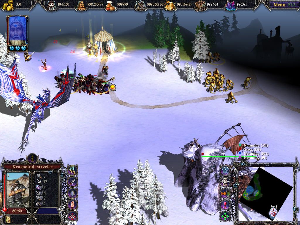 Heroes of Annihilated Empires (Windows) screenshot: Dwarves and dragon.... Erebor, Smaug? No....
