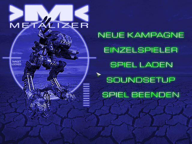 Metalizer (DOS) screenshot: Main menu