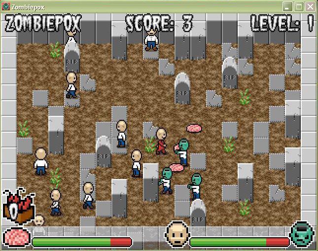 Jogos de Terror (Windows) screenshot: ZombiePox - Transforming the zombies in humans