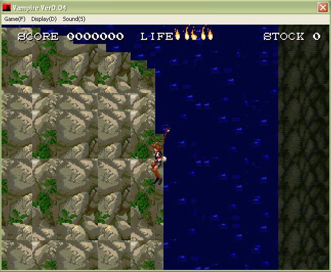 Jogos de Terror (Windows) screenshot: Vampire - Falling down the waterfall
