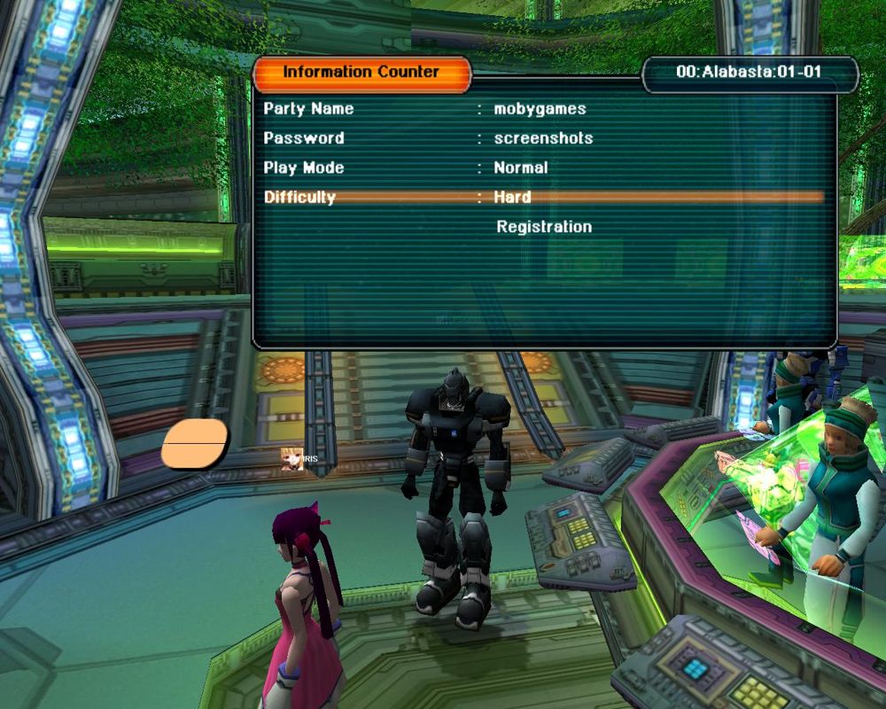 Phantasy Star Online: Blue Burst (Windows) screenshot: Setting up a party