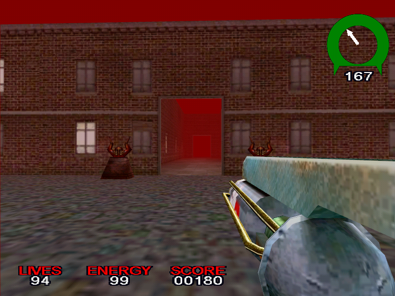 Jogos de Terror (Windows) screenshot: Ghostbusters - Entrance of the mansion