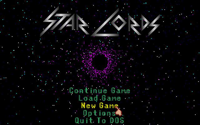 Star Lords (DOS) screenshot: Main Menu