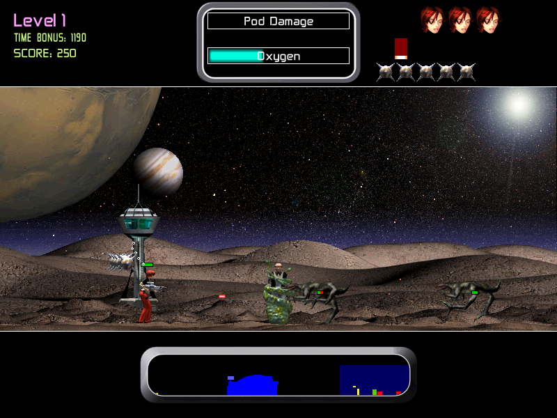 Jogos de Terror (Windows) screenshot: Alien Horde - Saving hostage