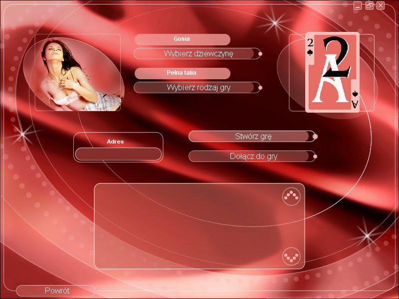 Strip Poker Exclusive 2 (Windows) screenshot: Adjusting the online gameplay (in Polish)