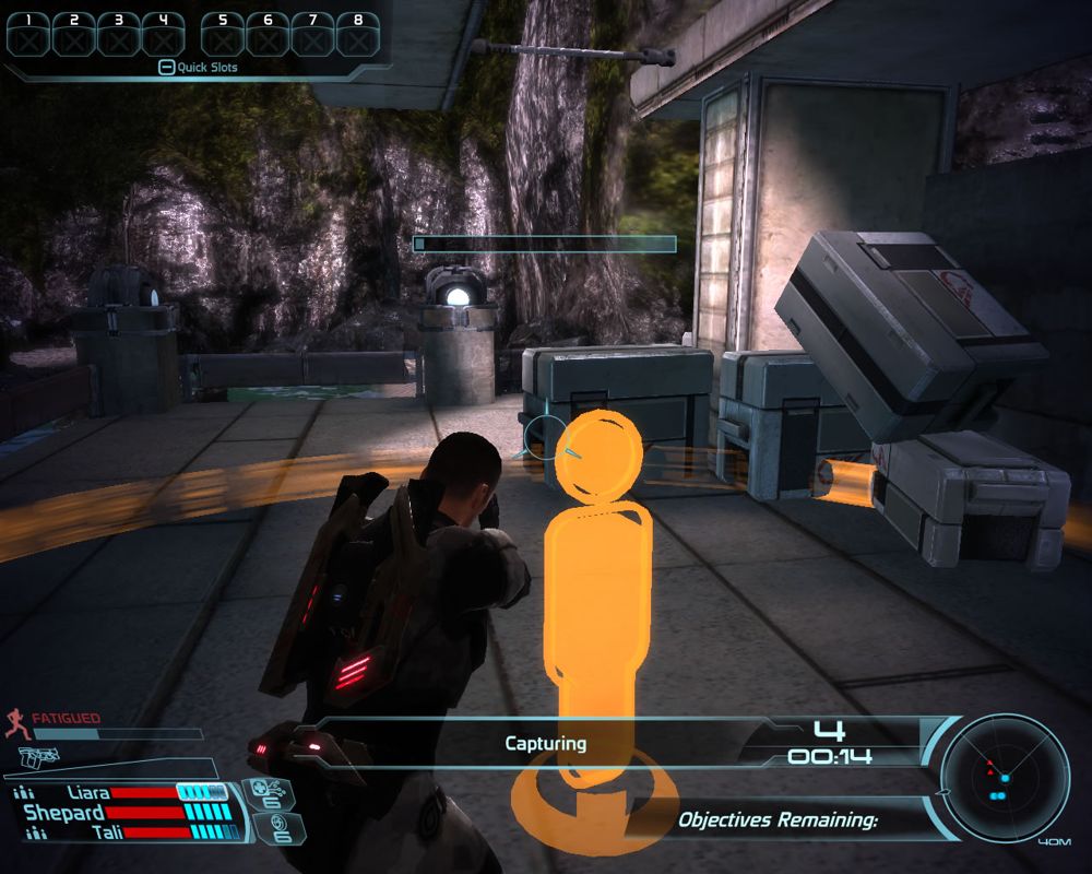 Mass Effect: Pinnacle Station (Windows) screenshot: In this mode the player has to conquer these marked areas