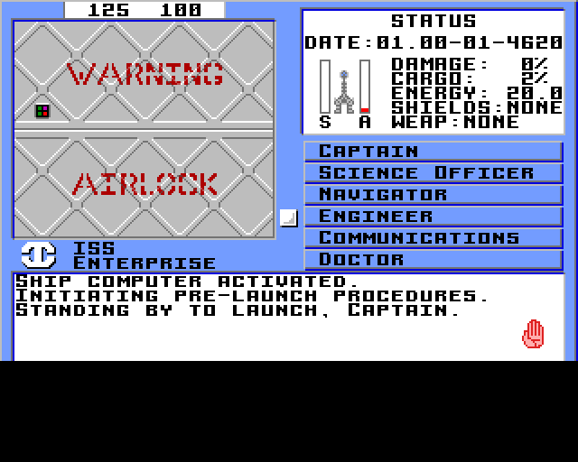Starflight (Amiga) screenshot: To boldly go....