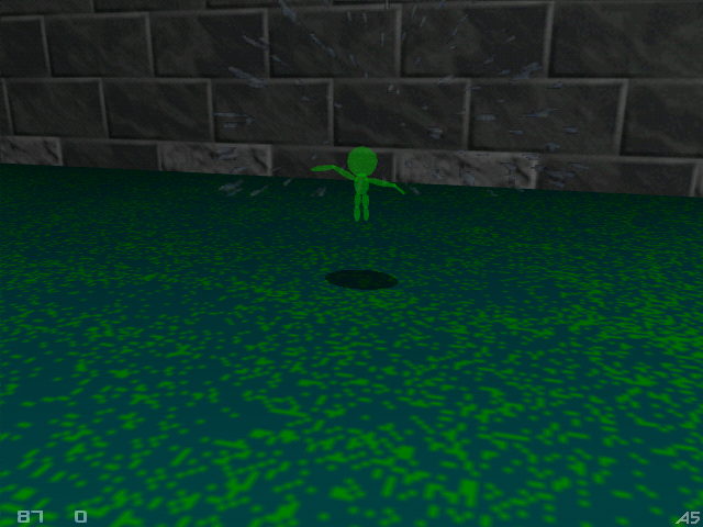 Jogos de Terror (Windows) screenshot: Dimension 4592 - Strange green creture