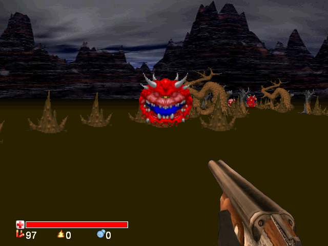 Jogos de Terror (Windows) screenshot: Doomed - Meatball monster