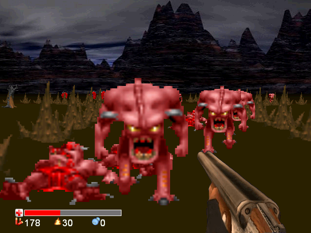 Jogos de Terror (Windows) screenshot: Doomed - Monsters attacking