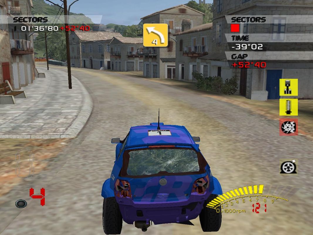 V-Rally 3 (Windows) screenshot: my car is broken.