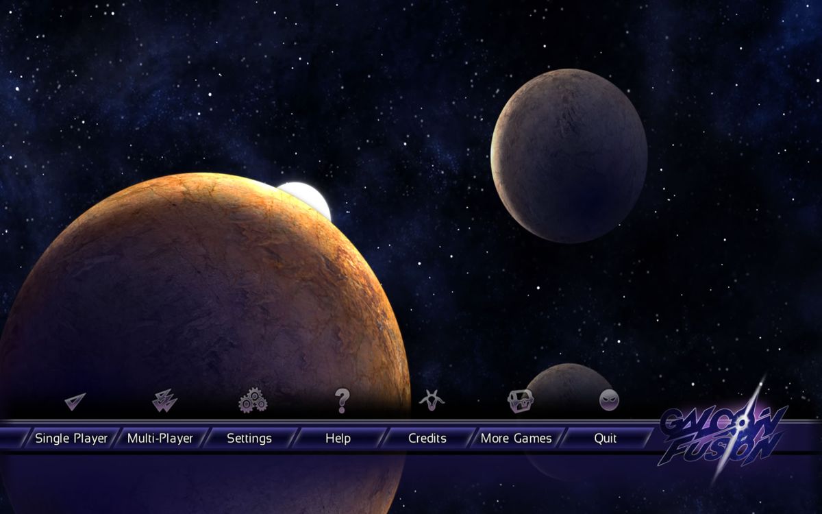 Galcon Fusion (Windows) screenshot: Main menu