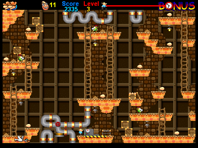 Chuckie Egg: The Next Batch (Windows) screenshot: Third level