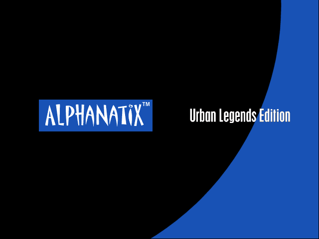 AlphaNatix: Urban Legends Edition (Windows) screenshot: Title screen