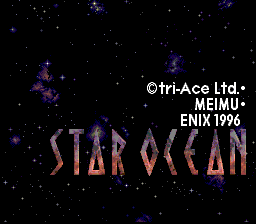 Star Ocean (SNES) screenshot: Title screen