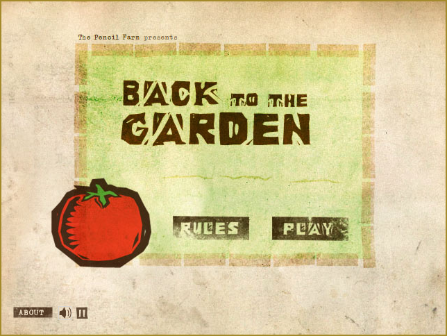 Back to the Garden (Browser) screenshot: Title screen