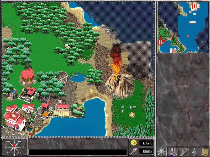 Ancient Conquest: Quest for the Golden Fleece (Windows) screenshot: Volcano is a destructive natural force