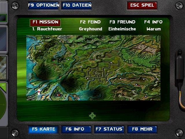 Nuclear Strike (Windows) screenshot: The Mission Map