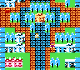 Herakles no Eikō: Tōjin Makyō Den (NES) screenshot: A big city