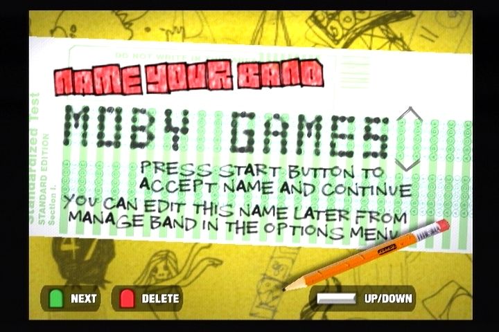 Guitar Hero II (PlayStation 2) screenshot: You can name your band - er, profile when you begin.