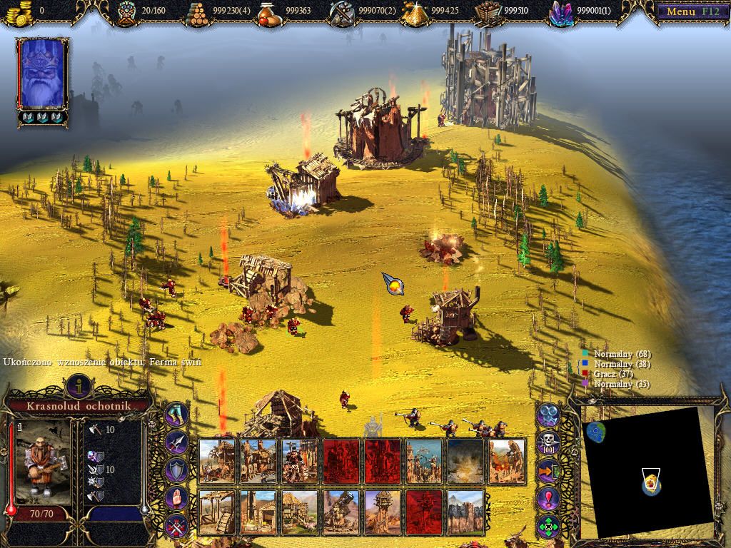 Heroes of Annihilated Empires (Windows) screenshot: Dvarves mine on sand....