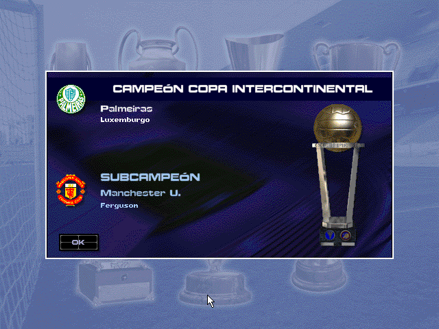 PC Fútbol 5.0 (DOS) screenshot: Winner screen