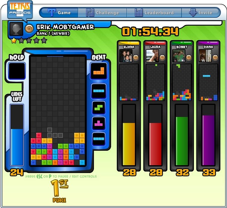 Screenshot of Tetris Friends (Browser, 2009) - MobyGames