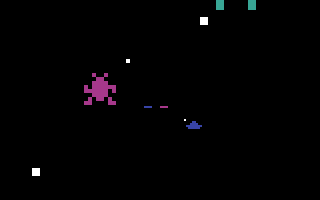 Star Ship (Atari 2600) screenshot: Shooting space objects in Star Ship