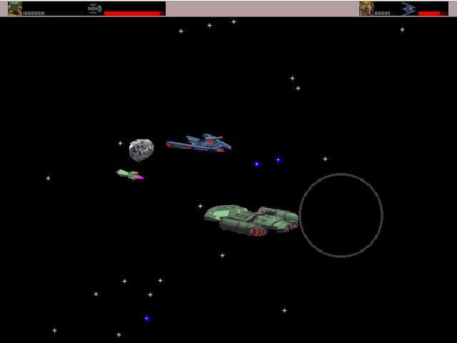 Star Control 3 (DOS) screenshot: The Orz want to *squeeze* your *juice*, so we must *dance*