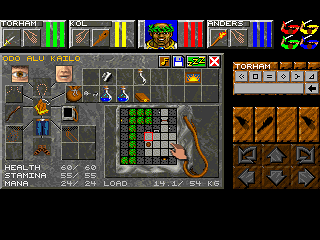 Return to Chaos (Windows) screenshot: Dungeon Master II - Magical map