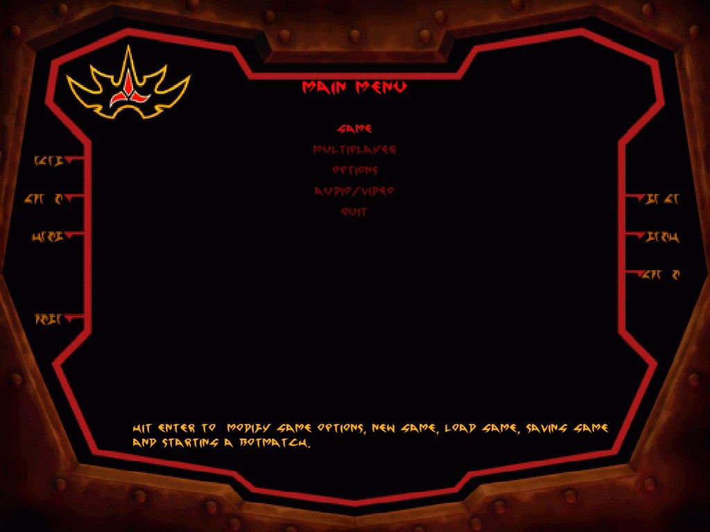 Star Trek: The Next Generation - Klingon Honor Guard (Windows) screenshot: Main menu