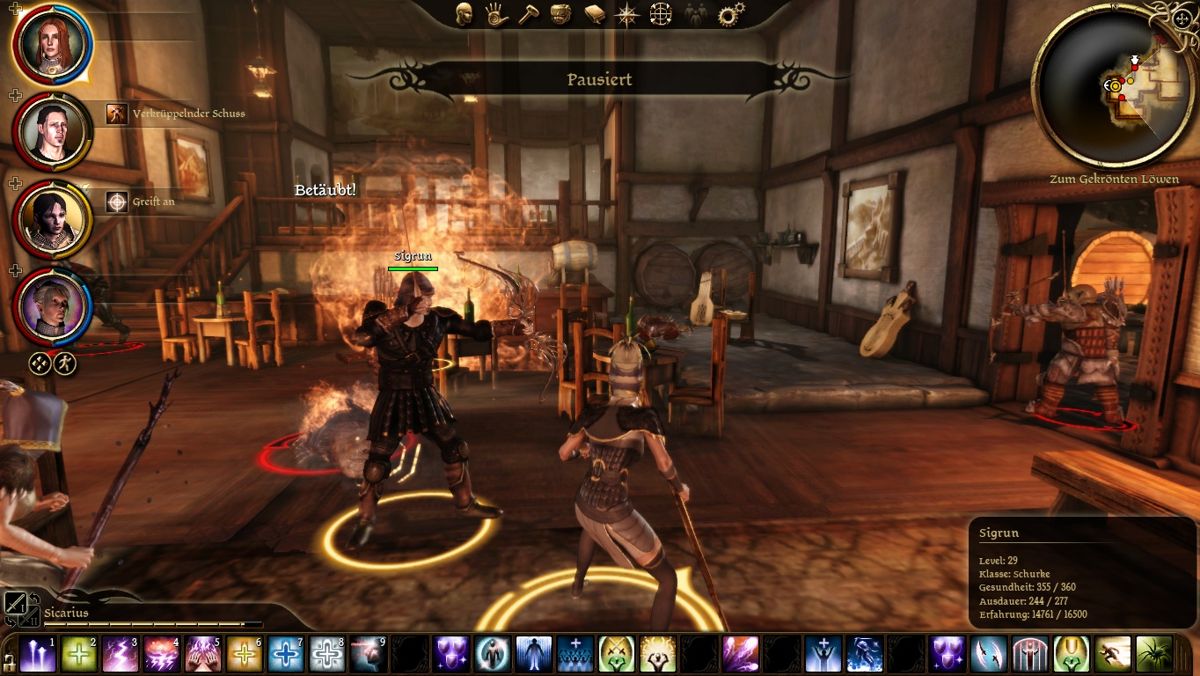 Dragon Age: Origins - Awakening (Windows) screenshot: That's one way of having a barfight.