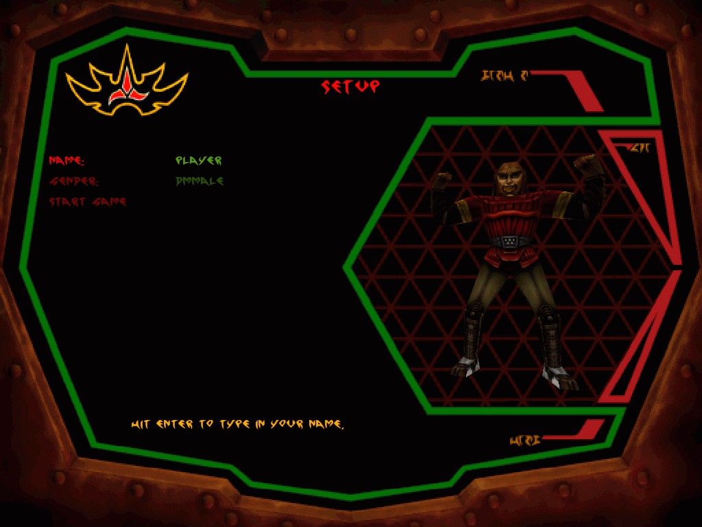 Star Trek: The Next Generation - Klingon Honor Guard (Windows) screenshot: Player setup