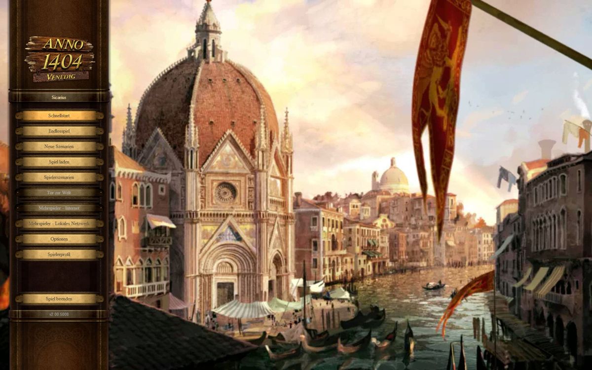 Dawn of Discovery: Venice (Windows) screenshot: Main Menu
