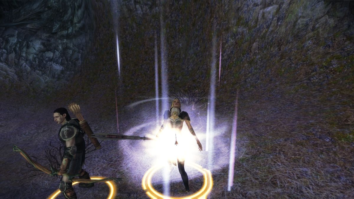 Dragon Age: Origins - Awakening (Windows) screenshot: An enemy casted a magical prison on me.