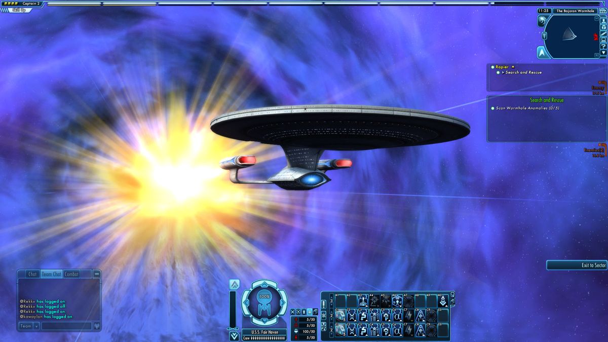 Star Trek Online (Windows) screenshot: Inside bajoran wormhole