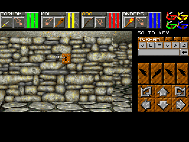 Return to Chaos (Windows) screenshot: Dungeon Master II - Using a key.