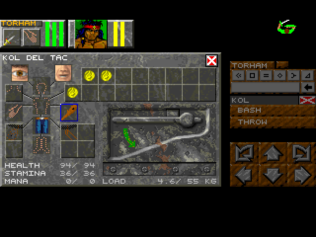 Return to Chaos (Windows) screenshot: Dungeon Master II - Party character
