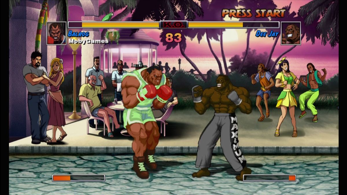 Super Street Fighter II Turbo: HD Remix (Xbox 360) screenshot: Balrog vs Dee Jay.
