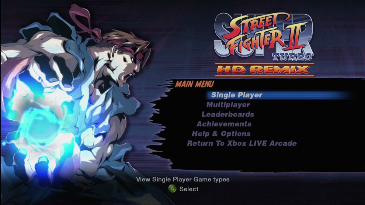 Super Street Fighter II Turbo: HD Remix (Xbox 360) screenshot: Title screen