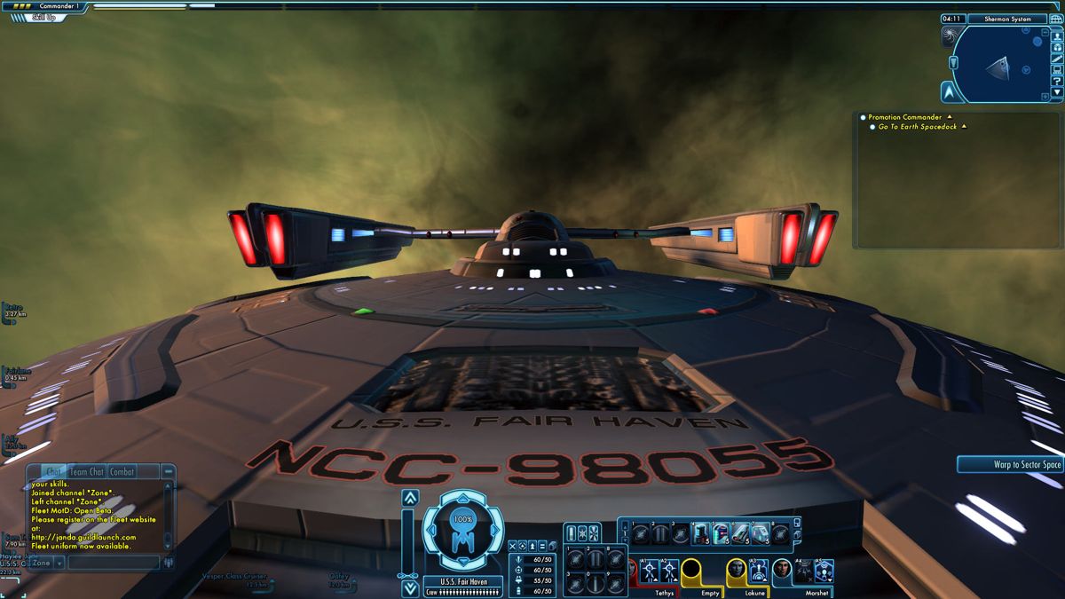 Star Trek Online (Windows) screenshot: Ship at close