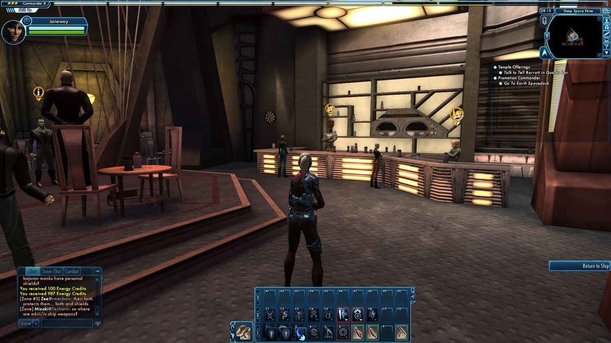 Star Trek Online (Windows) screenshot: Bajoran wormhole to Quark's Bar
