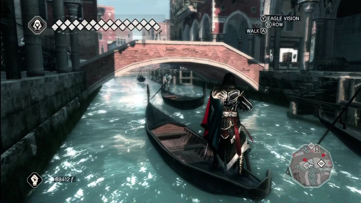Assassin's Creed II (Xbox 360) screenshot: Wouldn't be Venice without canals.