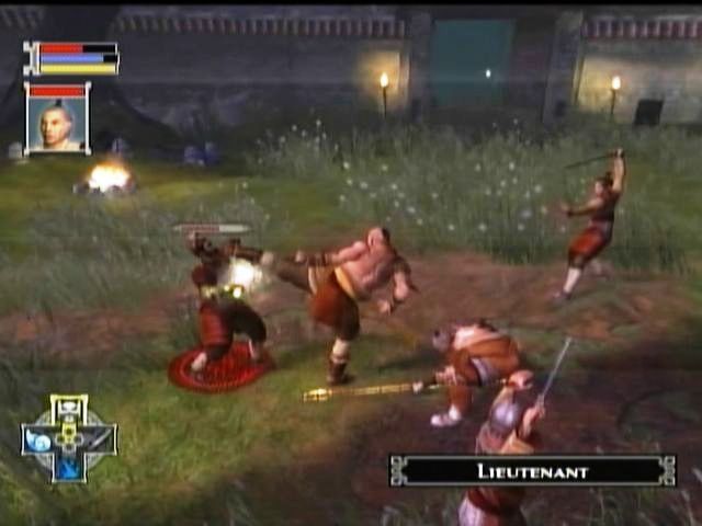 Jade Empire (Xbox) screenshot: Combat upon entering level