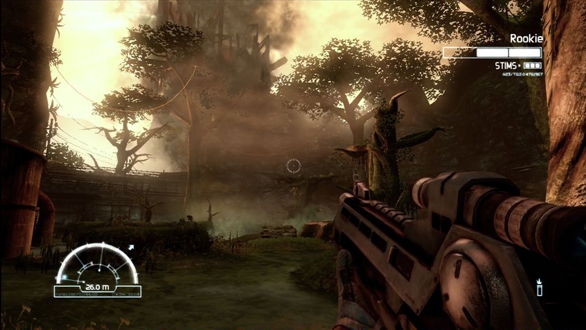 Aliens vs Predator (Xbox 360) screenshot: Jungles of the planet.
