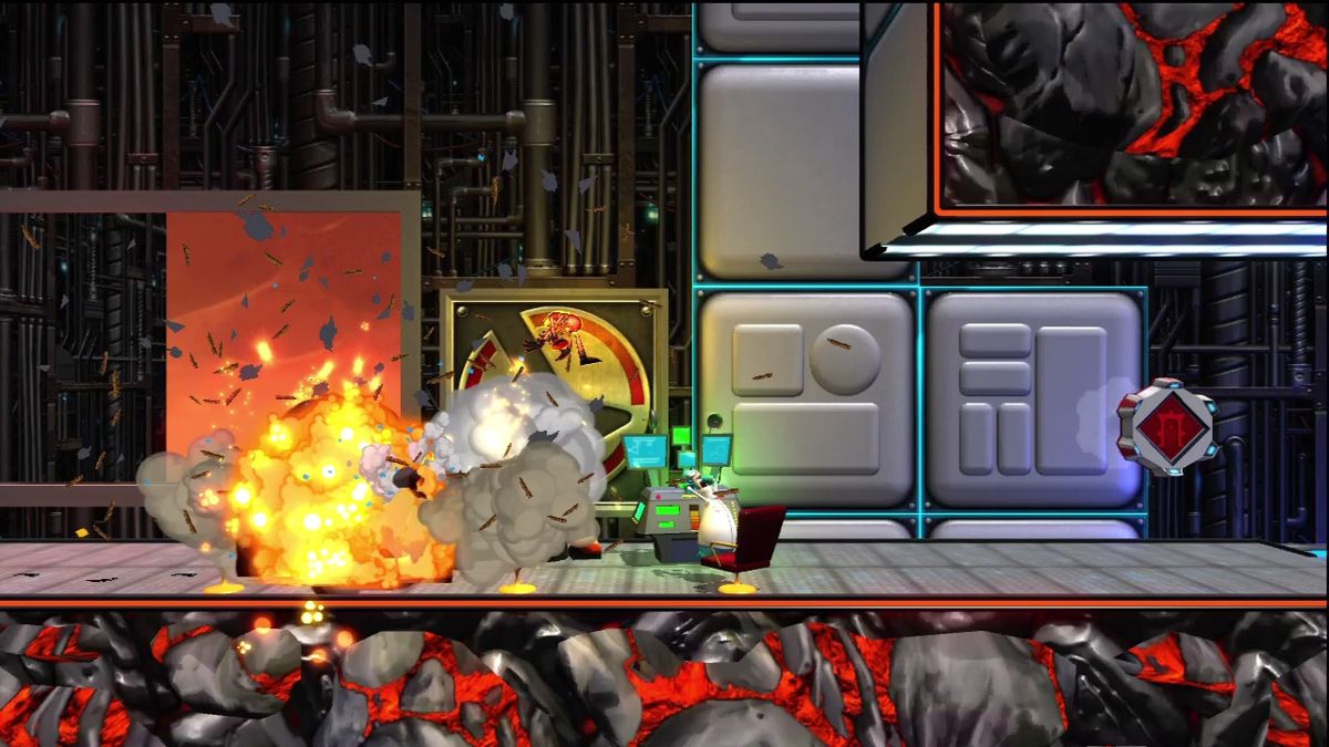 'Splosion Man (Xbox 360) screenshot: Kerblooey!