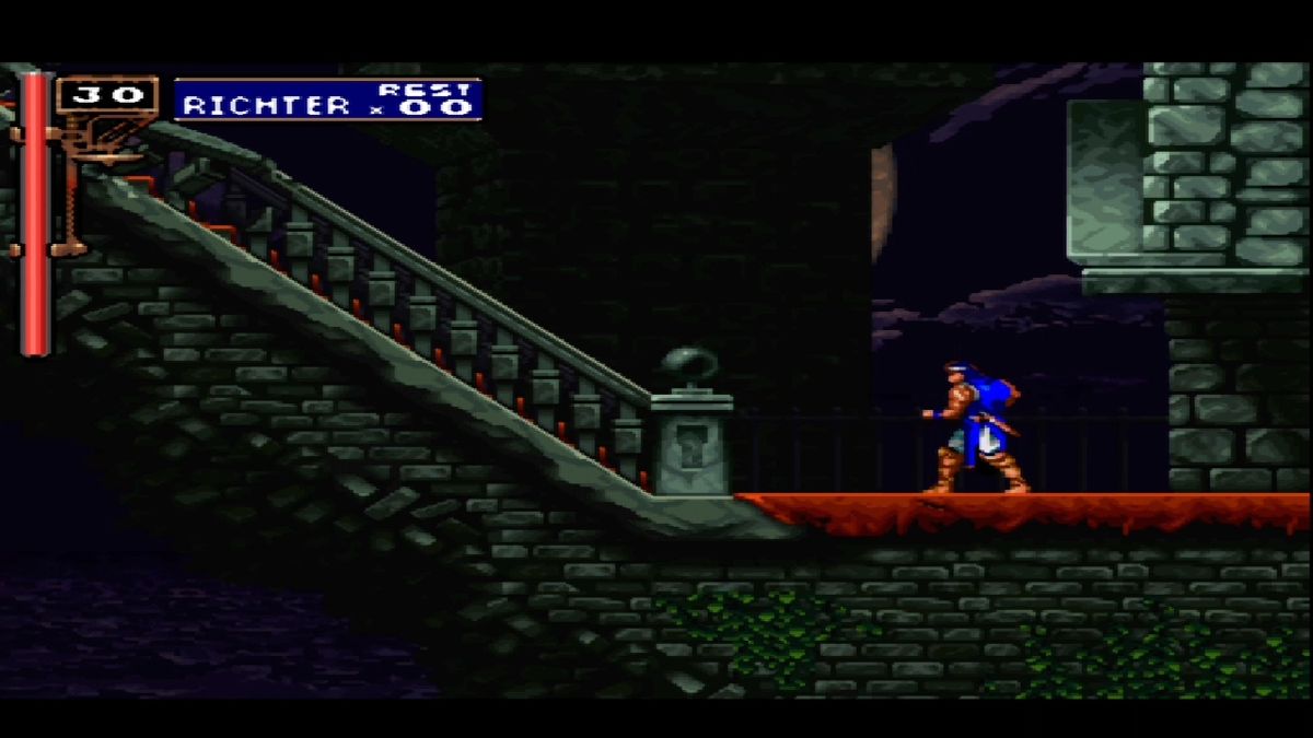 Castlevania: Symphony of the Night (Xbox 360) screenshot: You can stretch the screen to widescreen, if desired.