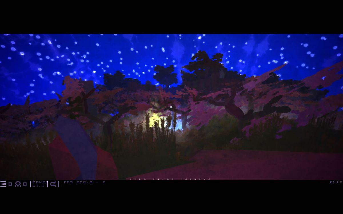 Love (Windows) screenshot: At night, with some glowing elements in the distance